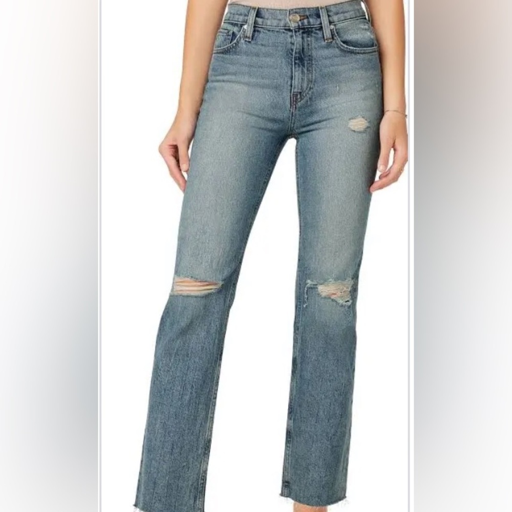 HUDSON Remi Straight Ankle Distressed Jean